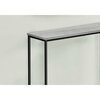 Monarch Specialties Accent Table, Console, Entryway, Narrow, Sofa, Living Room, Bedroom, Grey Laminate, Black Metal I 2251